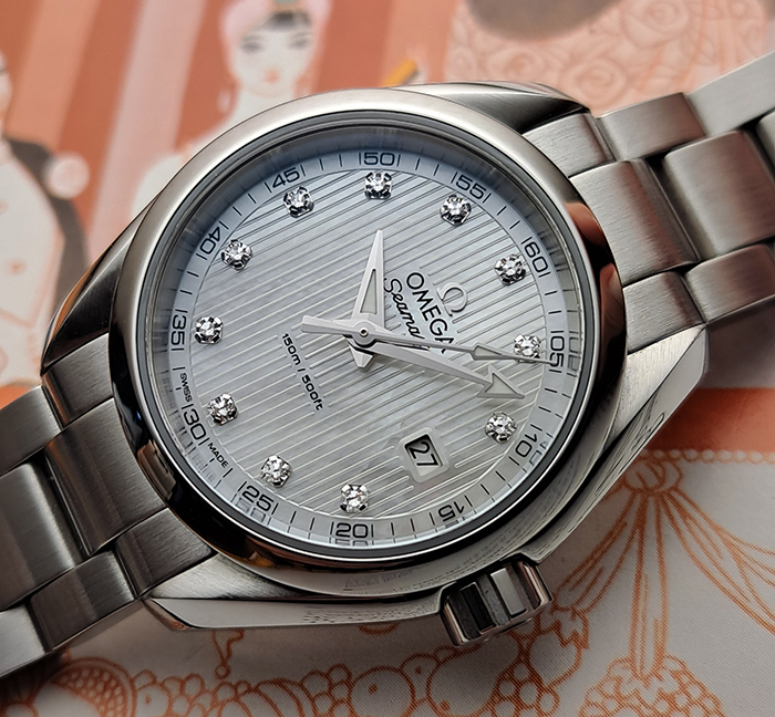 Ladies' Omega Seamaster Aqua Terra Mother of Pearl & Diamond Dial ref. 231.10.30.60.55.001